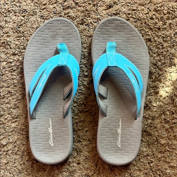 Eddie Bauer Aqua and Gray Sandals - Picture 1 of 3